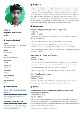 Memiliki SIM A dan C yang aktif