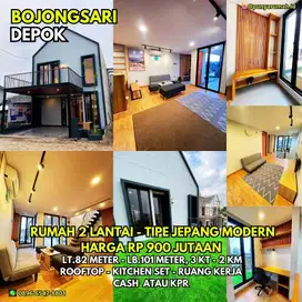Rumah 2 Lantai Murah 900 Jutaan Di Bojongsari Dekat Ke Jakarta Selatan