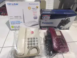 Jual borongan, 3 telp Panasonic dan modem router TP-Link
