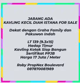 JARANG ADA, Kavling Dian Istana dkt Graha Family, Pakuwon