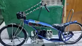 Sepeda second lowrider chooper ring 18 mm warna biru