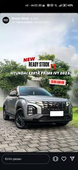 Hyundai Creta Prime TT  2023 (N) 20 rb km Ori spt Baru