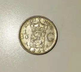 Uang 1/10 Gulden Nederland Indie 1941
