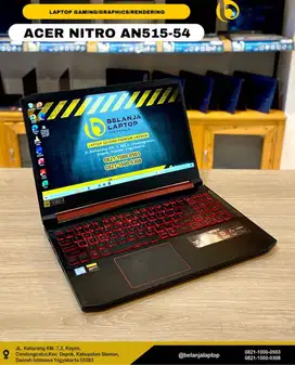 Acer Nitro AN515-54/intel i5 gen 9/16GB/512GB + 1TB HDD/GTX 1650/MURAH