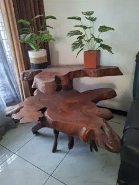 Meja Akar Jati minimalis