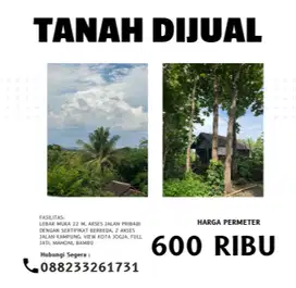 Dijual Tanah Strategis di Bangunjiwo – View Asri, Ideal untuk Usaha