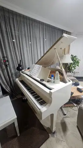 Baby Grand Piano Wagner Putih Mewah - Desain Jerman, Suara Eropa | Ori