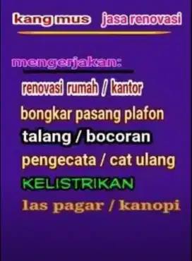 kang mus tukang perbaikan bangunan