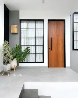 Jual kusen pintu satu dan pintu Dua dari bahan aluminium dan kayu