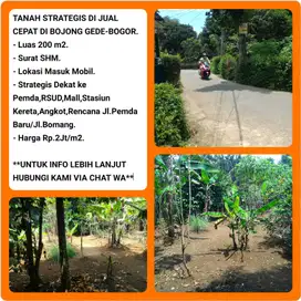 Tanah Murah SHM 200m2 strategis dekat stasiun Bojonggede -Bogor 03