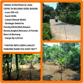 Tanah murah BU 200m2 SHM strategis dekat stasiun Bojonggede -Bogor 03