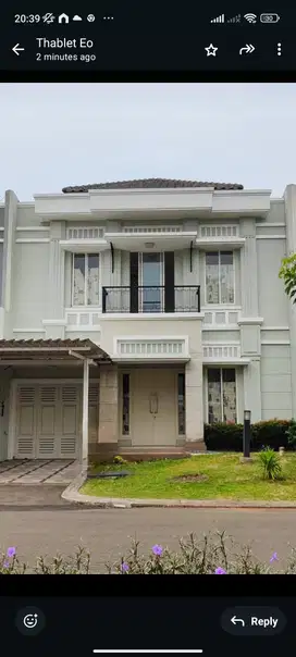 Di Jual RUMAH cluater Maxwell 9* 18 Summarecon Serpong Gading Serponf