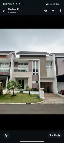 Di Jual Rumah cluster Vivaldi Symphonia 9 x 16 Summarecon Gading serpo
