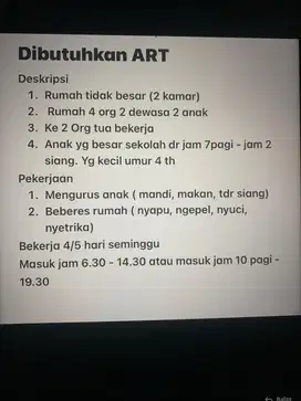 Di BUTUHKAN ART