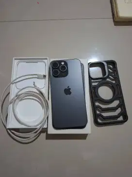 Iphone 15 pro max 256gb black ex garansi ibox