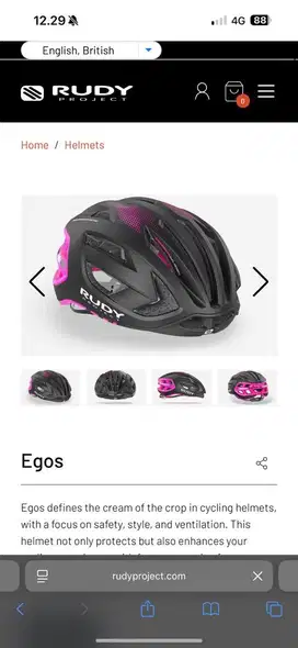 Helm Rudy Project Egos - Black Matte & Pink