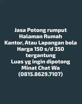 Jasa potong rumput dan perapihan