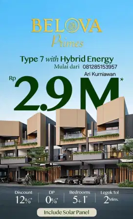 BELOVA PRIMES terravia bsd city 5KT+1 2MAN SANGAT LANGKA LAST CHANCE