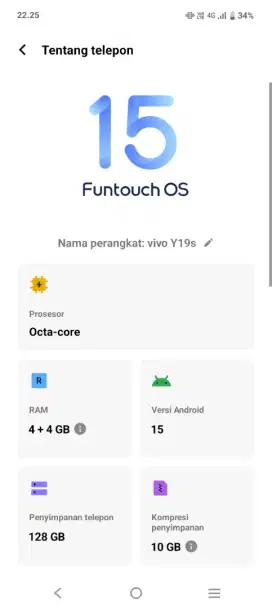 jual hp vivo y19s warna putih