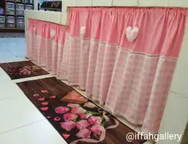Gorden Kolong Dapur 4 Helai Like New Lengkap Bersih Siap Pakai
