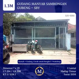 Gudang Manyar Sambongan Gubeng Surabaya Timur dkt Dharmahusada MERR