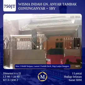 Rumah Wisma Indah Gununganyar Tambak Gununganyar dkt Medokan Wiguna