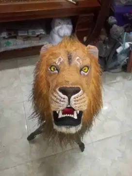 Replika singa skala 1/2 lion head mount hiasan dinding seni