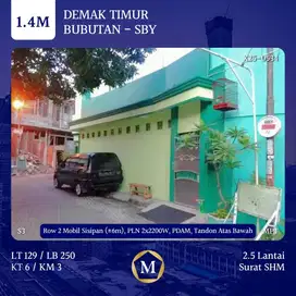 Rumah Demak Timur Bubutan Surabaya Pusat dkt Raya Dupak Pasar Turi