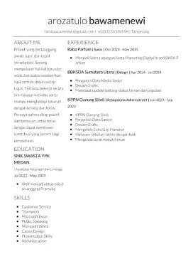 Butuh kerjaan Marketing & Sales , Administrasi , Customer Service