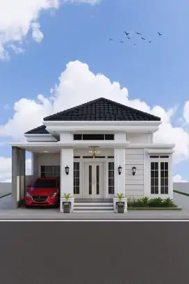 Rumah di depok di pinggir jalan raya bebas banjir