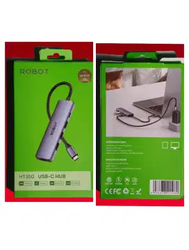 USB TIPE C HUB HT 350 5 in 1 merk ROBOT