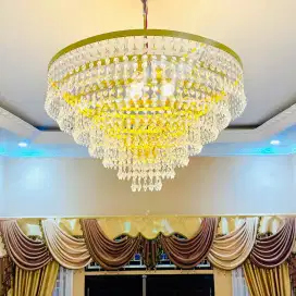 Lampu gantung kristal akrilik dekorasi lampu hias lampu ruangan tamu