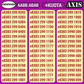 AXIS-F) NOCAN Axis kartu perdana nomor cantik murah bonus paketan