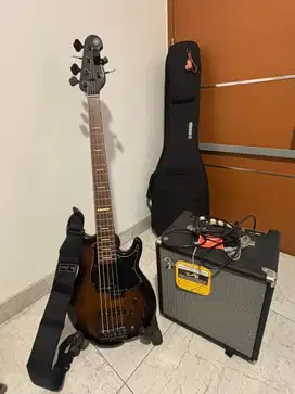 BASS YAMAHA BB735A + AMPLI BASS FENDER
