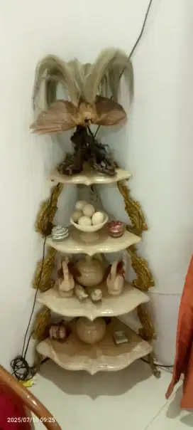 MEJA SUDUT MARMER + HIASAN eksklusif