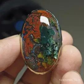Cincin batu multicolor klawing big size cakep