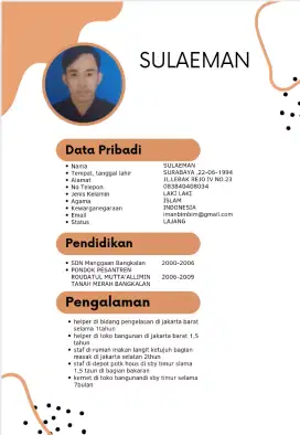 info loker serabutan, helper, kernet