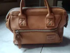 Anello Authentic sling bag 2way Leather Brown