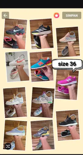 Sepatu Original bekas berkualitas harga mulai 200rb
