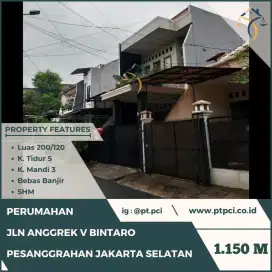 DIJUAL RUMAH DI JL. ANGGREK V  PESANGGRAHAN JAKARTA SELATAN VIA CESSIE
