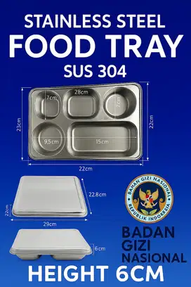 Food Tray SUS 304 T6 dan Perlengkapan Dapur