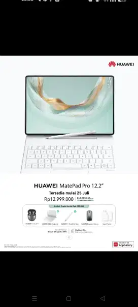 huawei matepad dan handphone