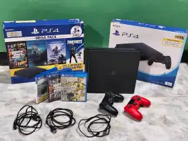 Sony Playstation 4 Slim Black 1 Tb Fullset