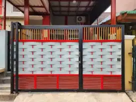Bengkel las Lampung tralis kanopi pintu pagar gerbang tangga