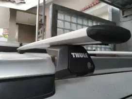 Thule Roof Rack Crossbar Wingbar Evo Silver 135cm Footpack Raised Rail