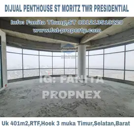 dijual penthouse ST MORITZ Twr Presidential 401m2,RTF,hoek 3 muka