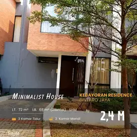 Dijual rumah 2 lantai area premium kebayoran residence Bintaro Jaya
