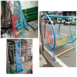 Perosotan, ayunan, jungkat jungkit, playground, bola dunia , mainan TK