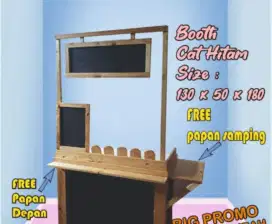 Meja usaha boothable bisa dibongkar