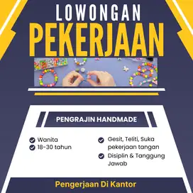 Lowongan Pengrajin Manik Di Kantor